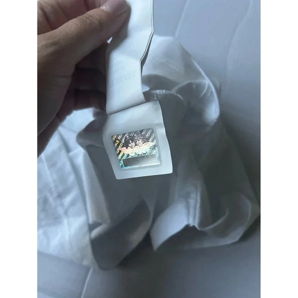 Fiorucci 100% Organic Cotton Crop Tee Shirt White Sz XS Piggy Pig Holding a flag - Picture 4 of 7